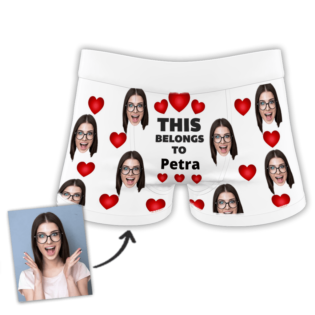 Lustige personalisierte Boxer -Shorts mit Ihrem eigenen Druck-/Gesichtsfoto für ein Geschenk